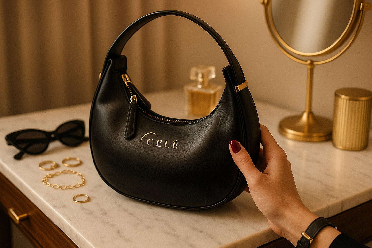 Bolso bandolera mujer CELÉ LUNÉ, elegancia etérea para el día a día